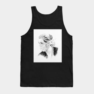 Nurse Cher - Drawing, by Adelaide Artist Avril Thomas - South Australian Artist Tank Top